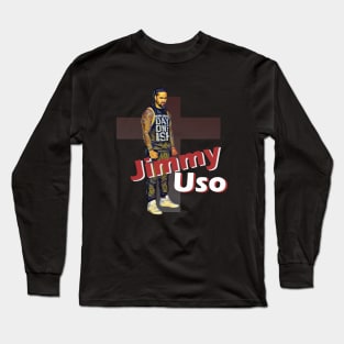 wrestle jimmy uso Long Sleeve T-Shirt